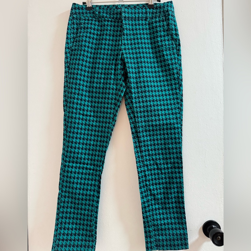 Tommy Hilfiger Teal and Black Houndstooth Pants